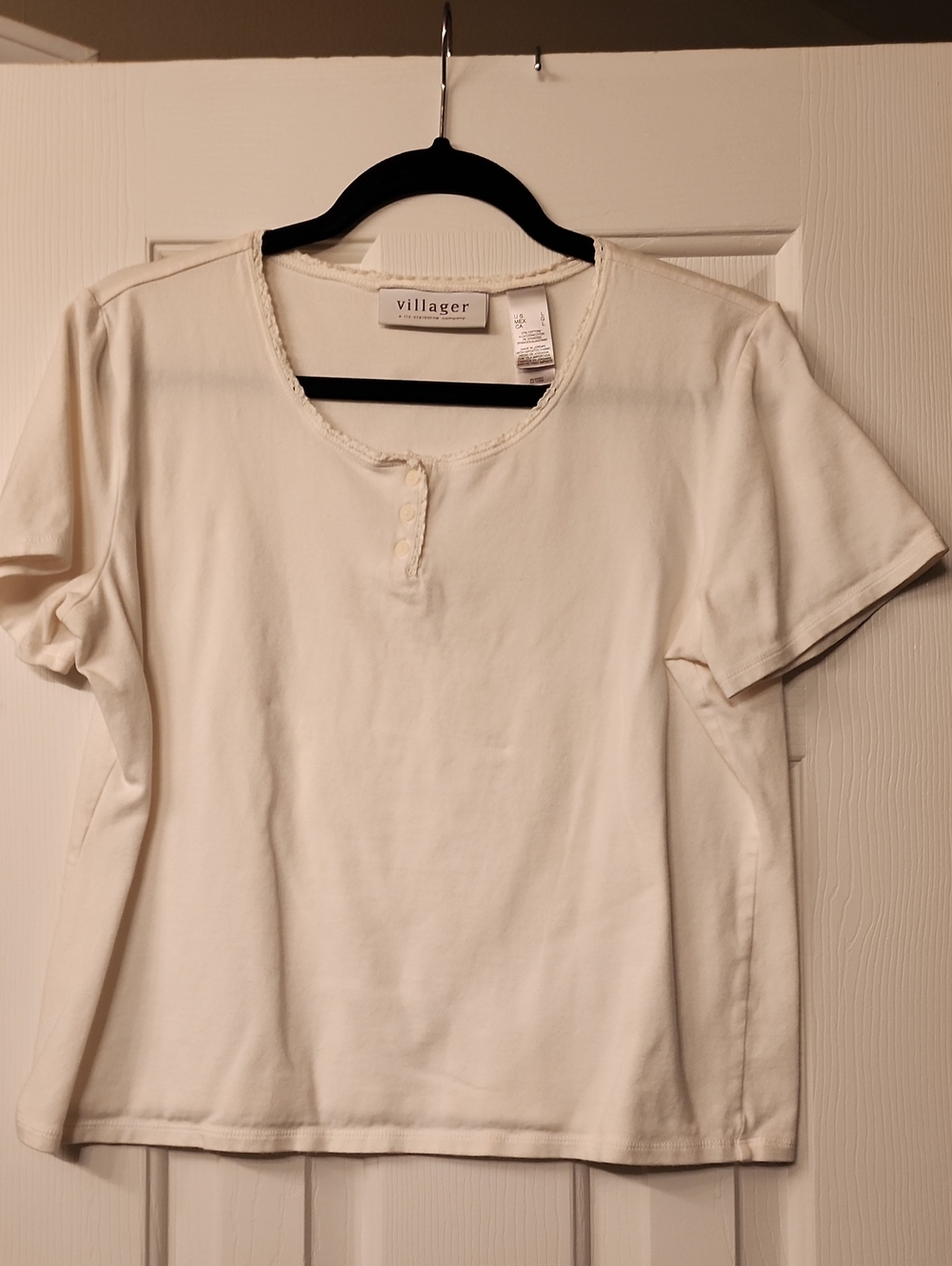 Villager Cream Short-Sleeve Henley Tee